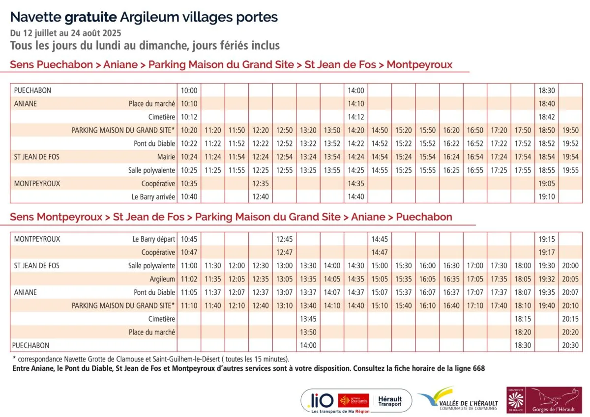 Navettes gratuites
